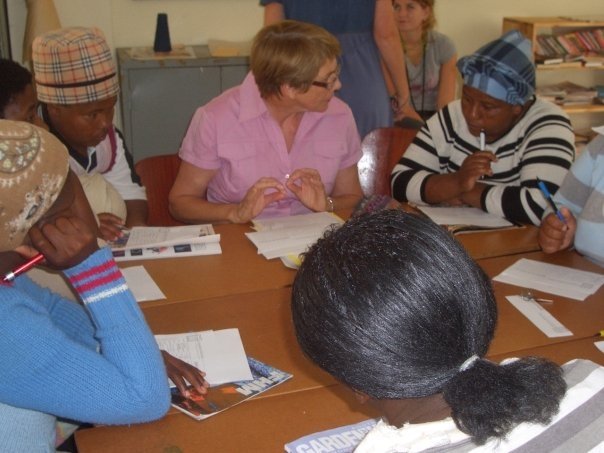 Interactive teaching with Sally at the Human Dignity Centre, Walmer