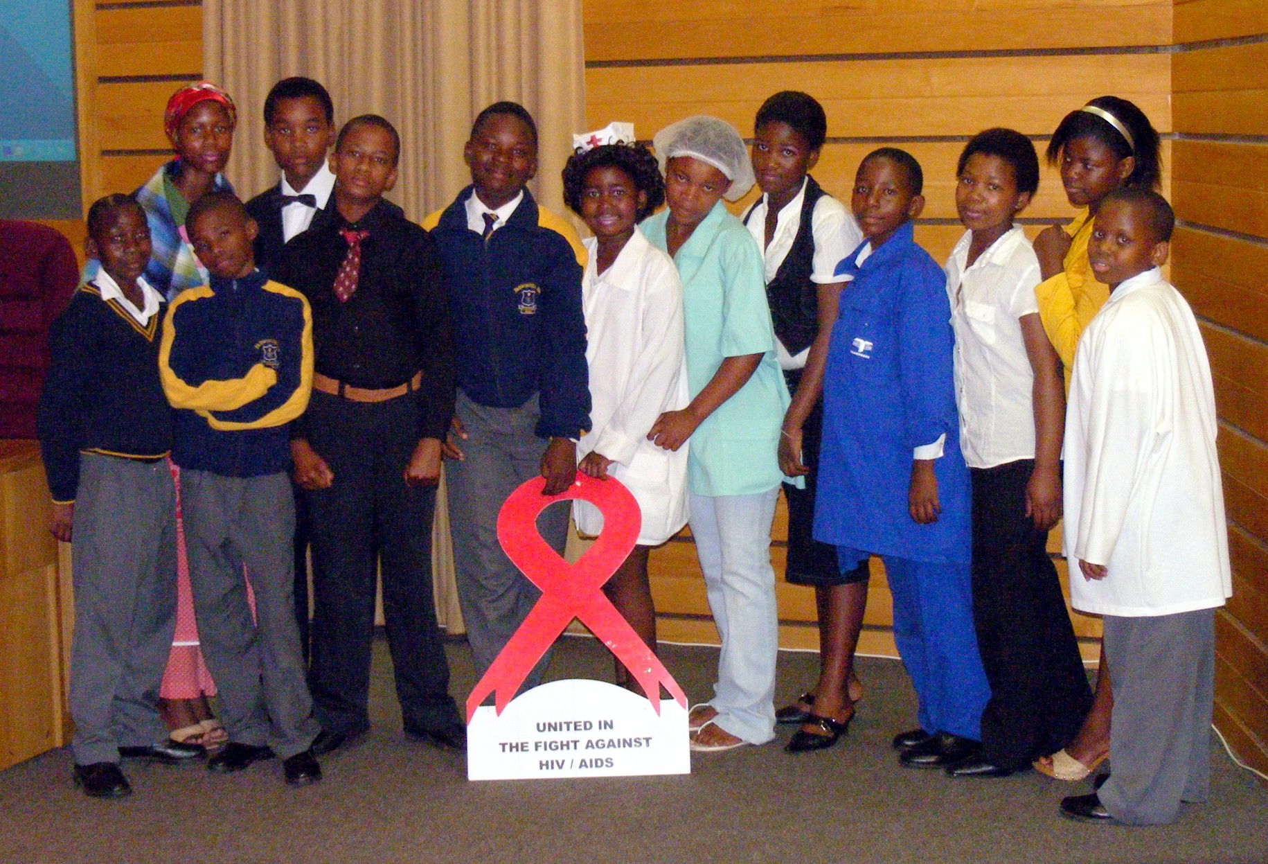 Learners who presented a short drama on impact of HIV & AIDS in family and community