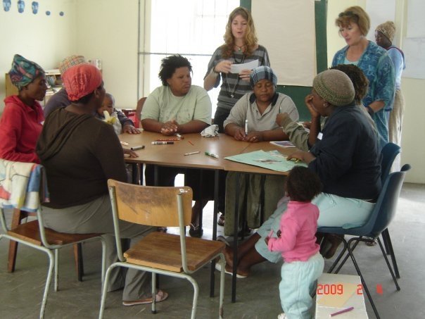 TESOL participant, Marlene, during a group work activity