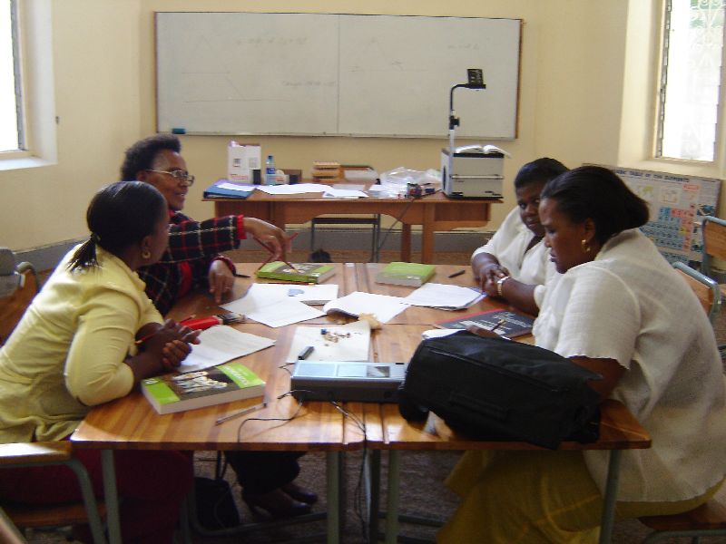 Maths intervention session in King Williams Town - Groupwork in action