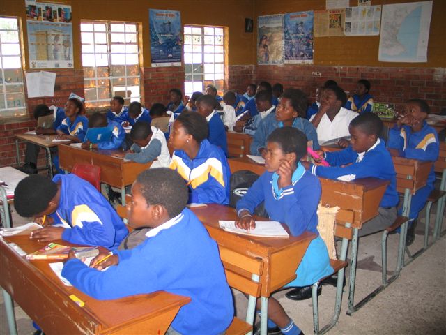 Learners during a post testing session