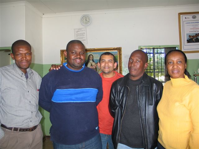 Mokadi Mosiane (co-ordinator), 2 Maths Teachers, Vernon and Shilela Malatjie (NMMU Trust)