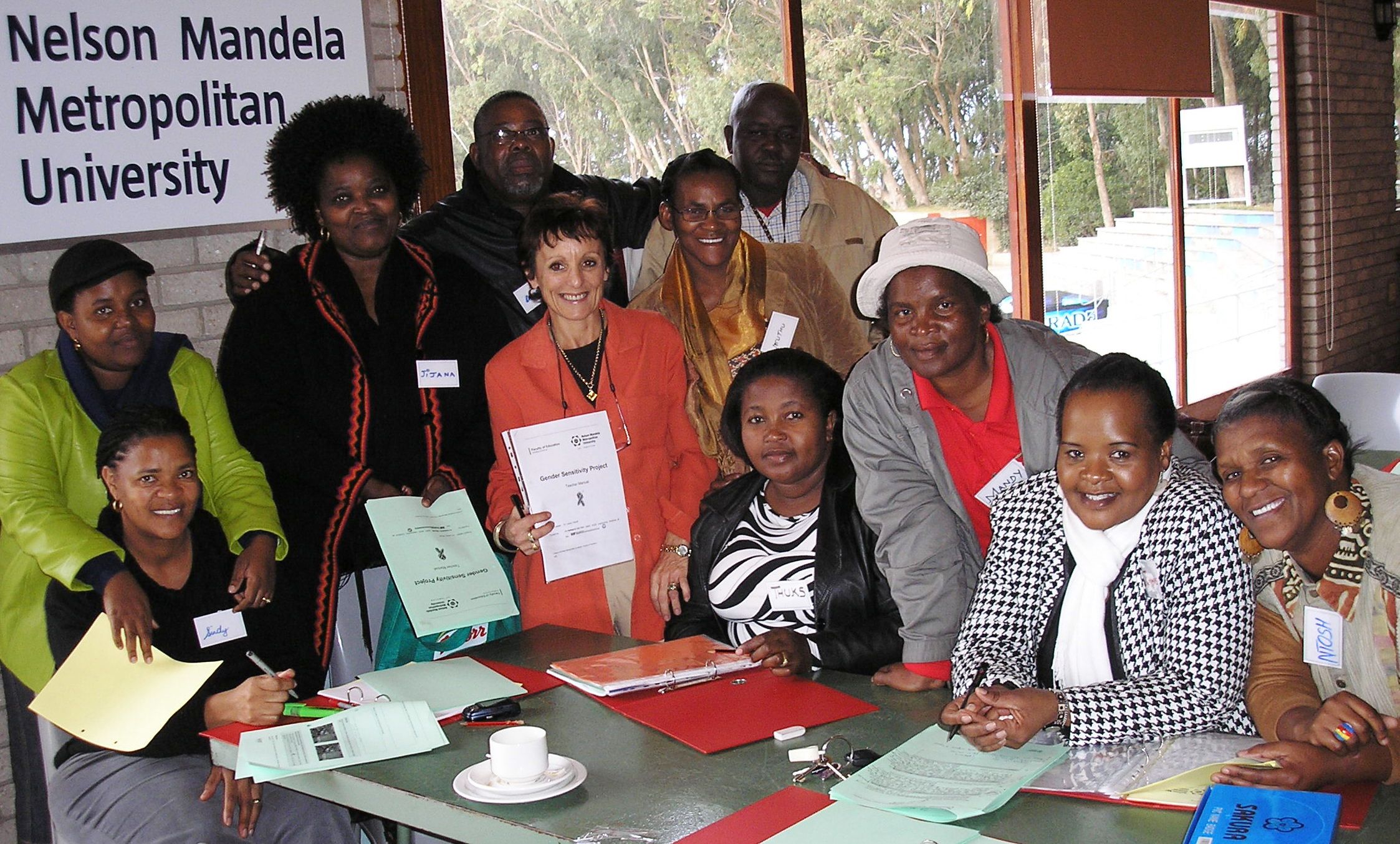 Lesley (centre) with the participating educators